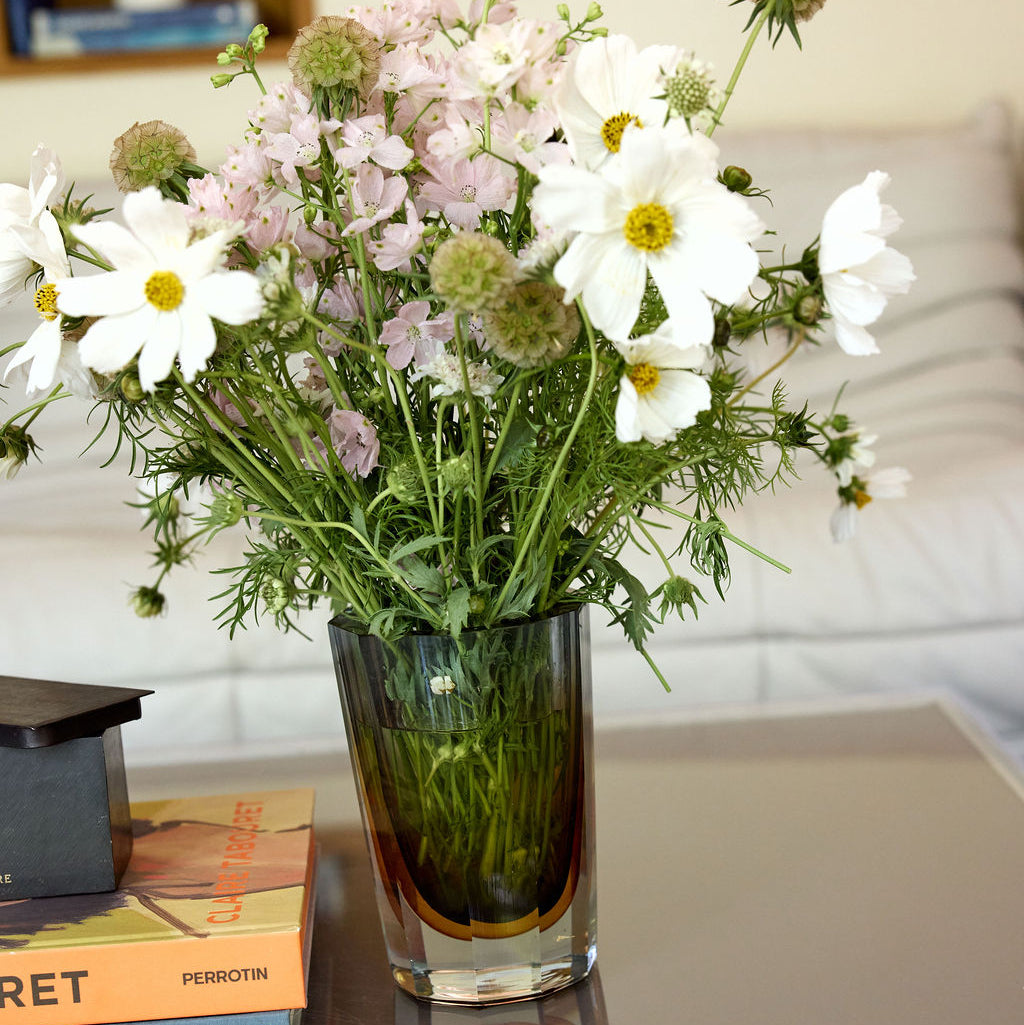 Corvatsch Amber and Smoke Tonal Vase - Vases by Carlyle Avenue