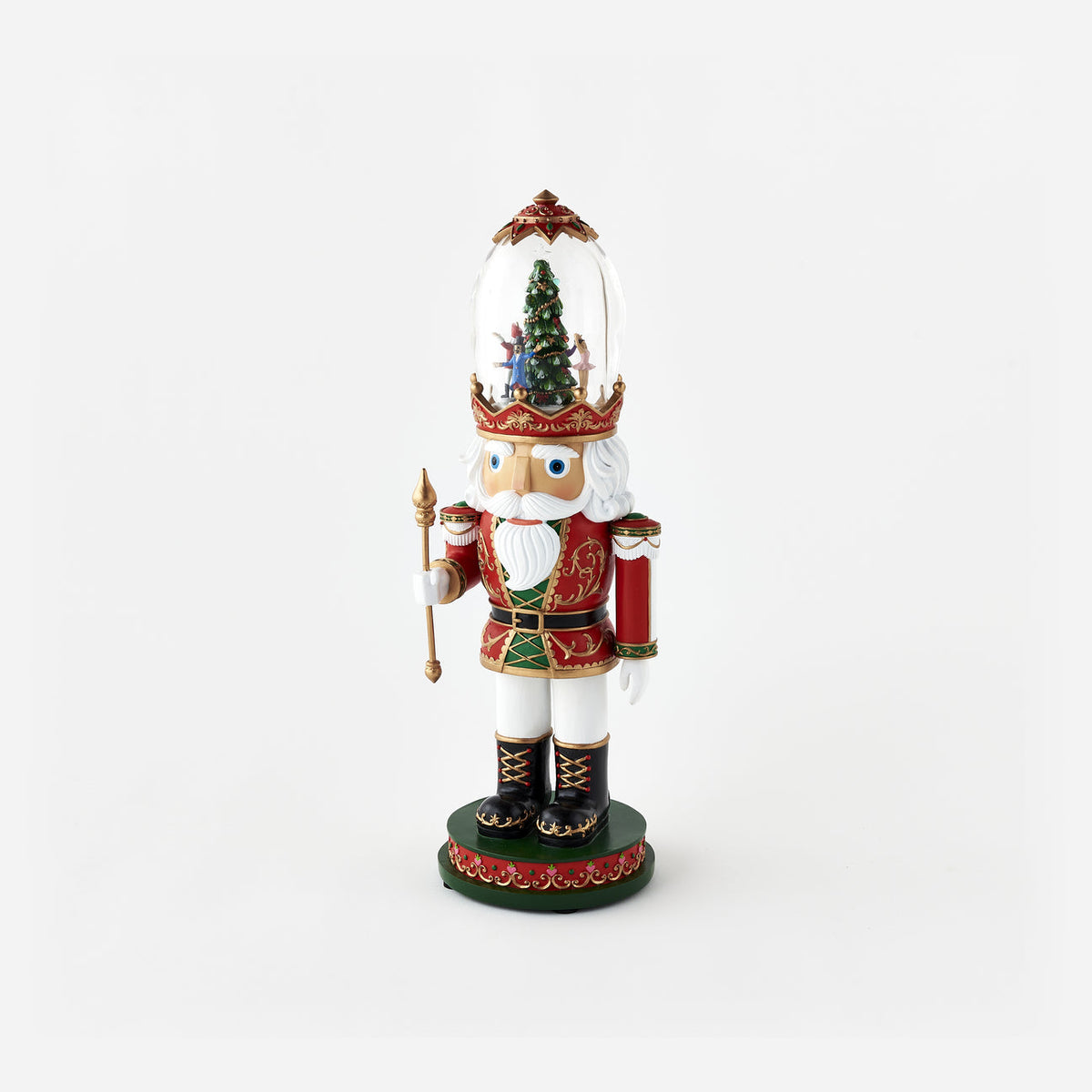 Nutcracker with Lighted Revolving Dome Scene