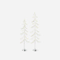 Frosted Icicle Tree with LED Lights and Adapter, Set of 2