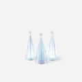 Faceted Lit Tree, Set of 3 Assorted, Small