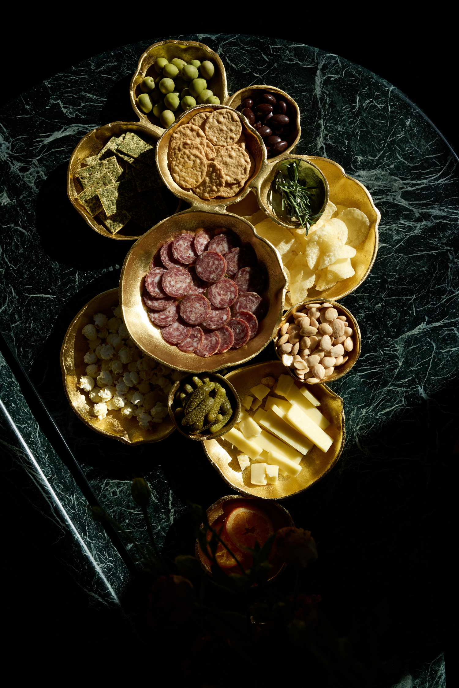 Cluster of Twelve Gold Serving Bowls - CARLYLE AVENUE