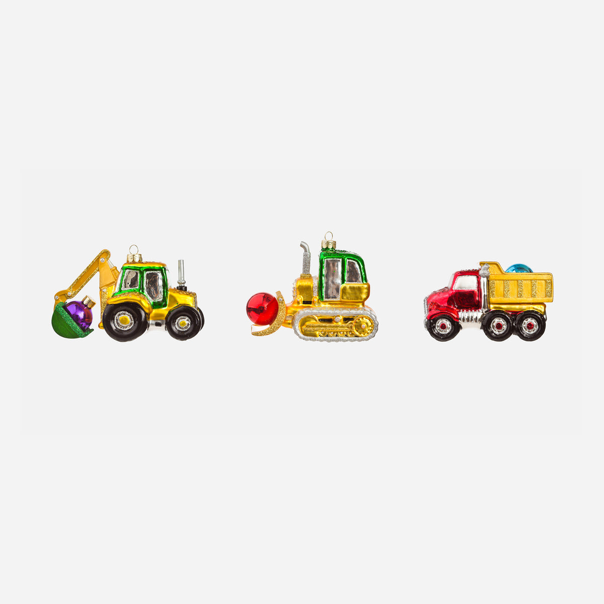 Construction Ornament, Set of 3 Assorted