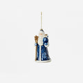 Blue / White Santa Ornament