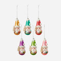 Petite Santa Ornament, Set of 6 Assorted
