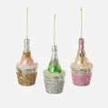 Champagne Bucket Ornament, Set of 3 Assorted