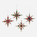 Reflector Starburst Ornament, Set of 4 Assorted