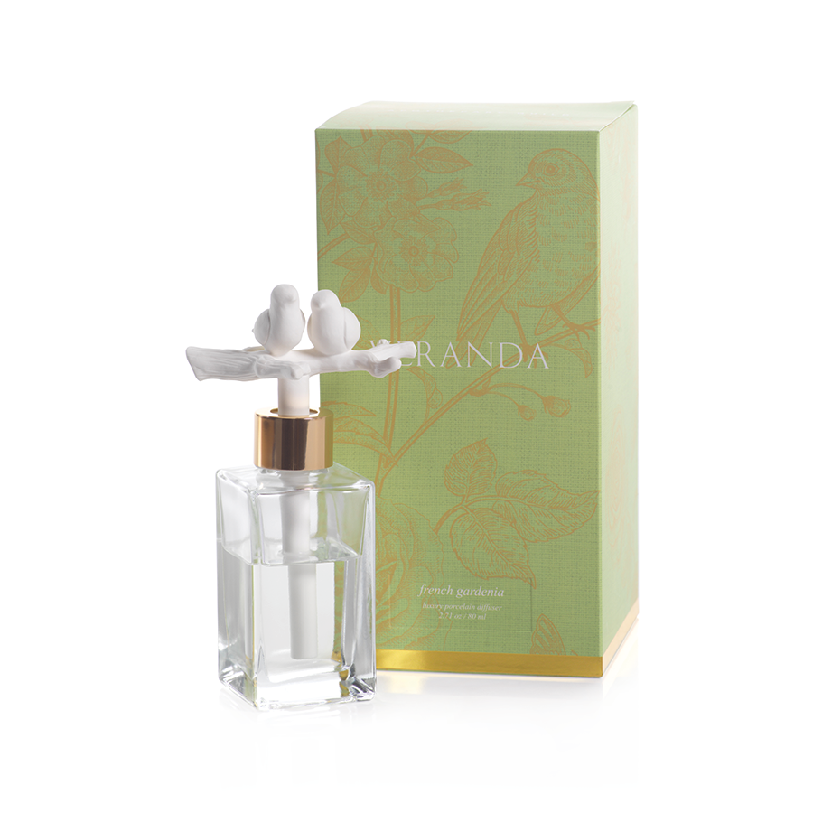Veranda Porcelain Diffuser - French Gardenia - Diffusers by Carlyle Avenue