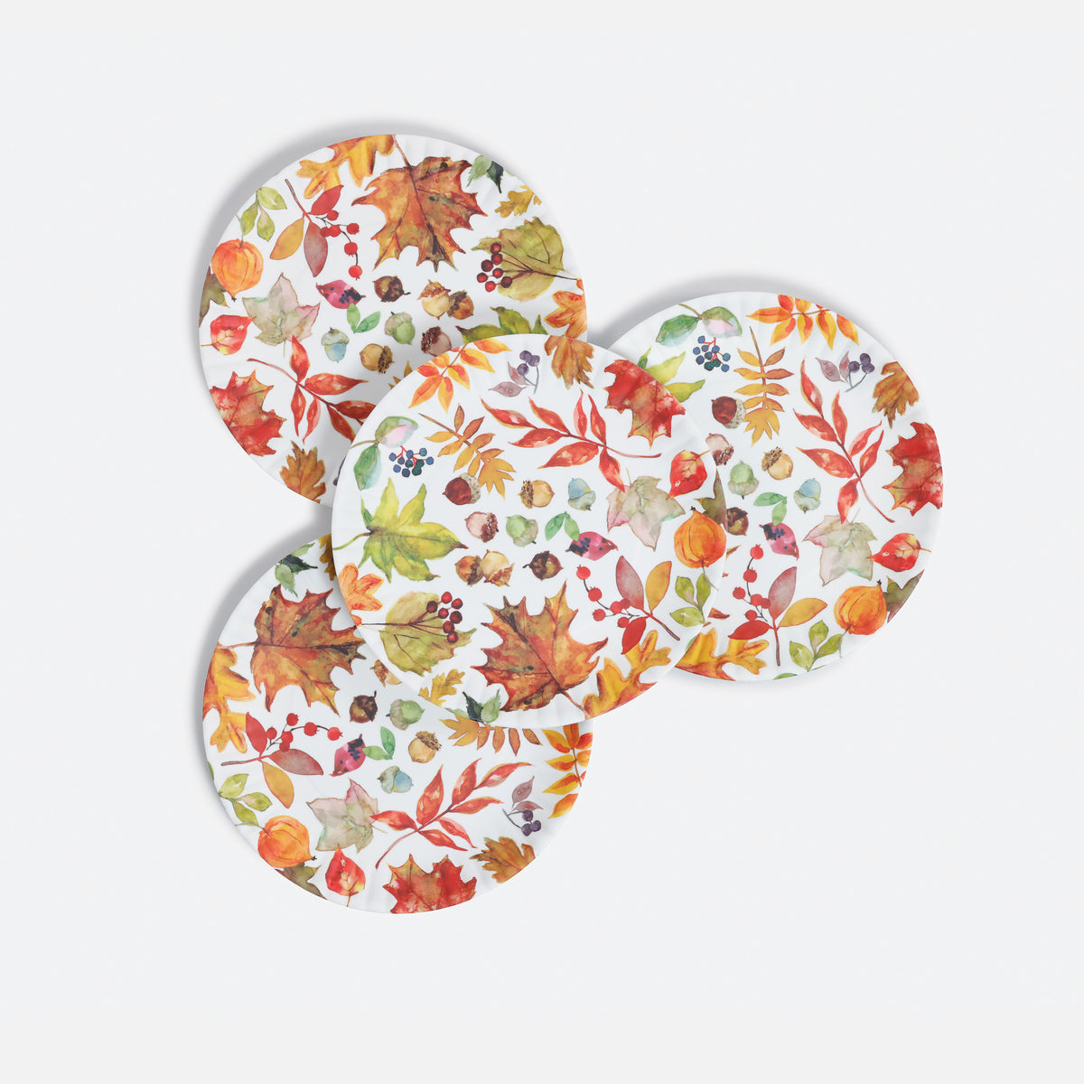 Autumn Melamine Plates - Set of 4