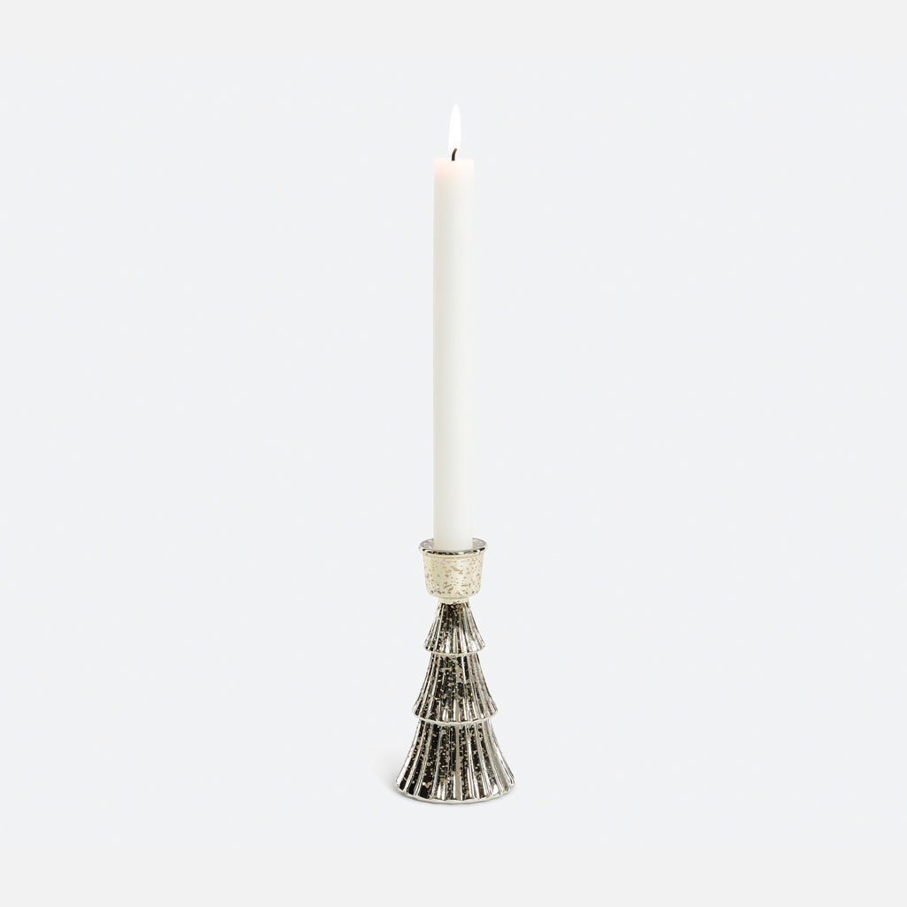Gold Tree Glass Taper Candle Holder