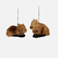 Capybara Ornament, Set of 2 Assorted