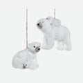 Polar Bear with Baby Ornament, Set of 2 Assorted