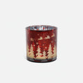 Santa and Sleigh Glass Hurricane - 6"