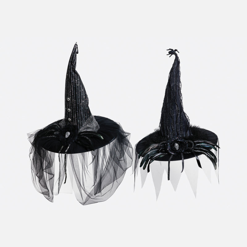 Fancy Fabric Witch Hats - Set of 2 Assorted