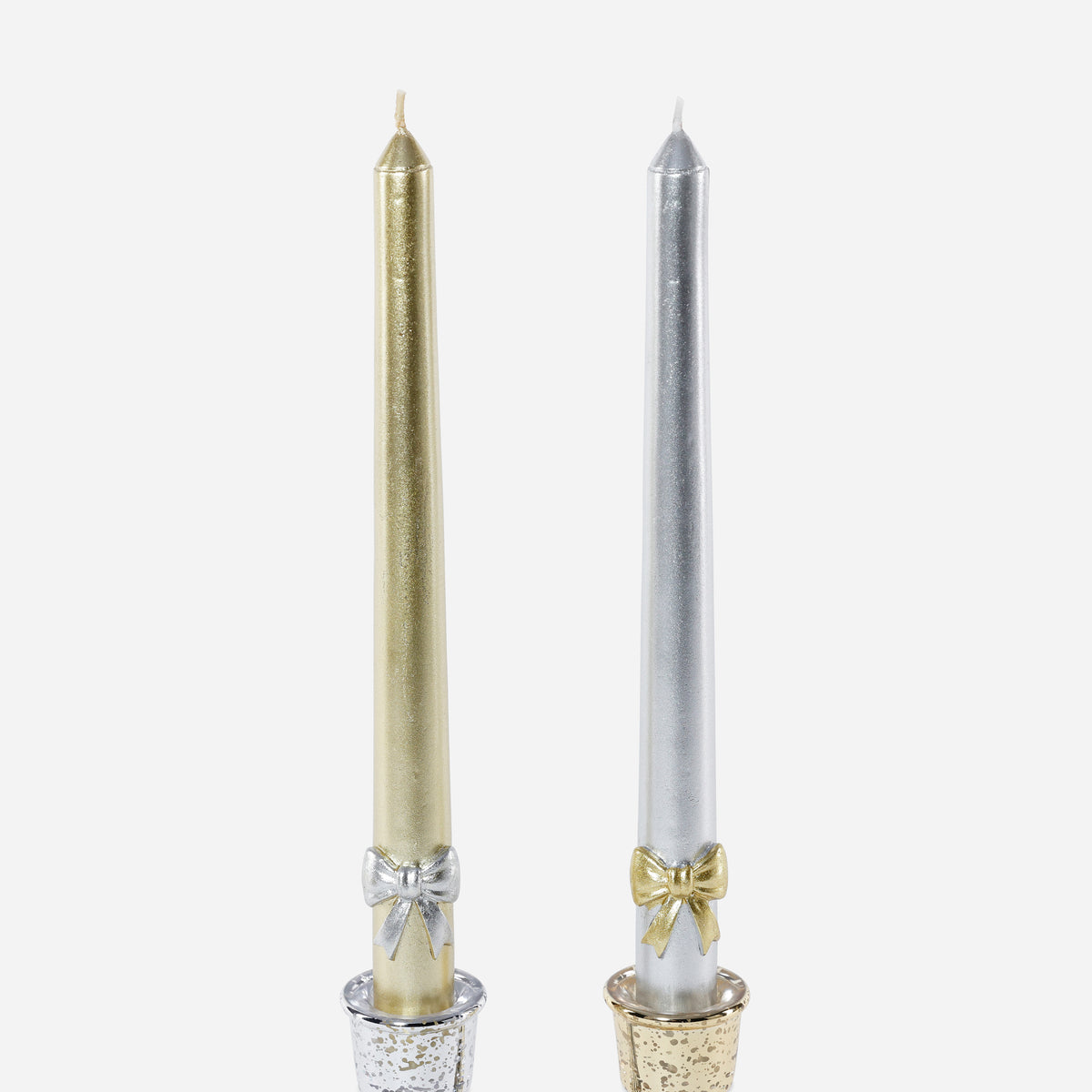 Taper Candles with Bow, Boxed Set of 2