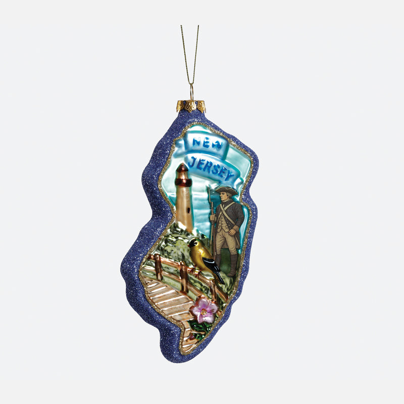 New Jersey Glass Ornament