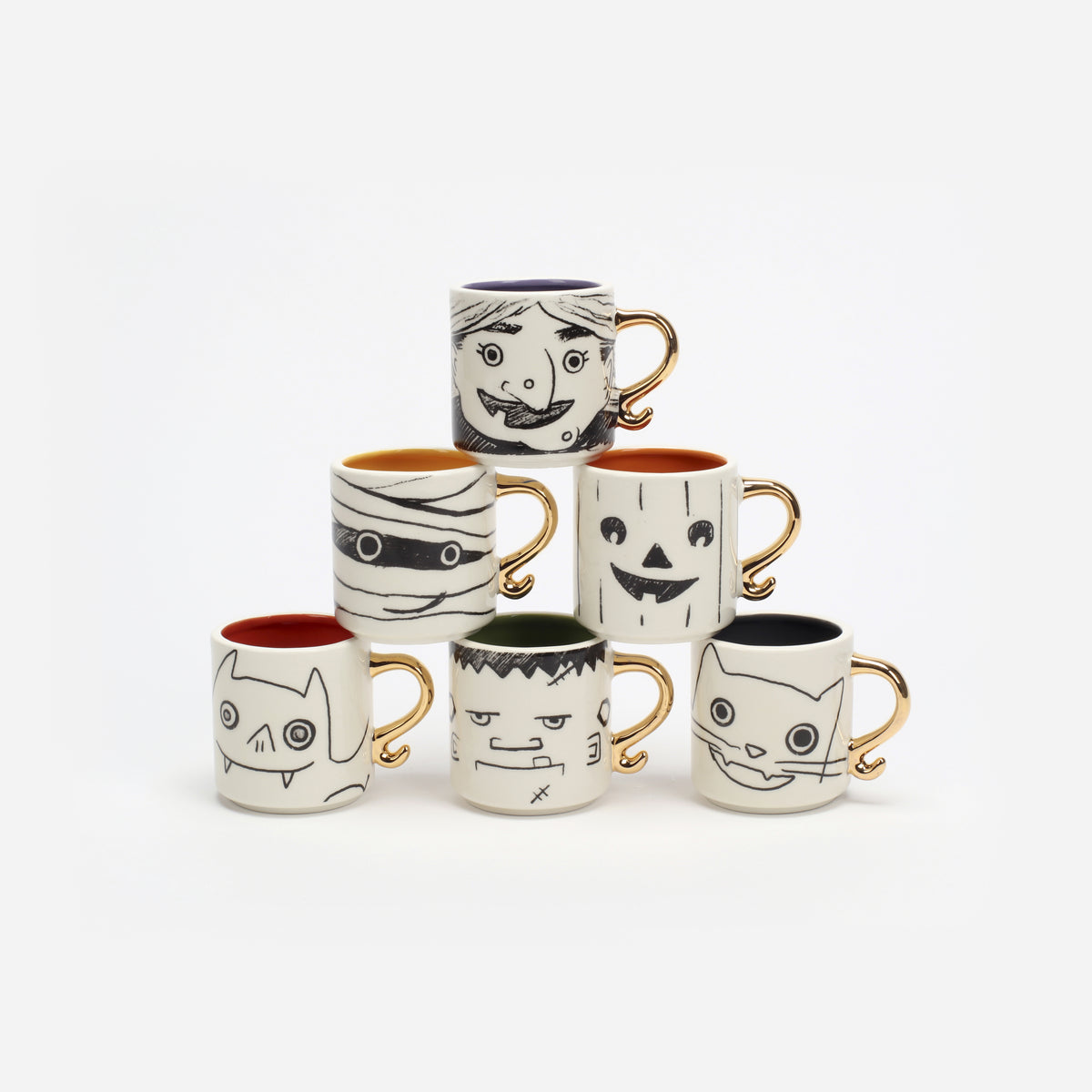 Kids' Halloween Mug, Set of 6 Assorted