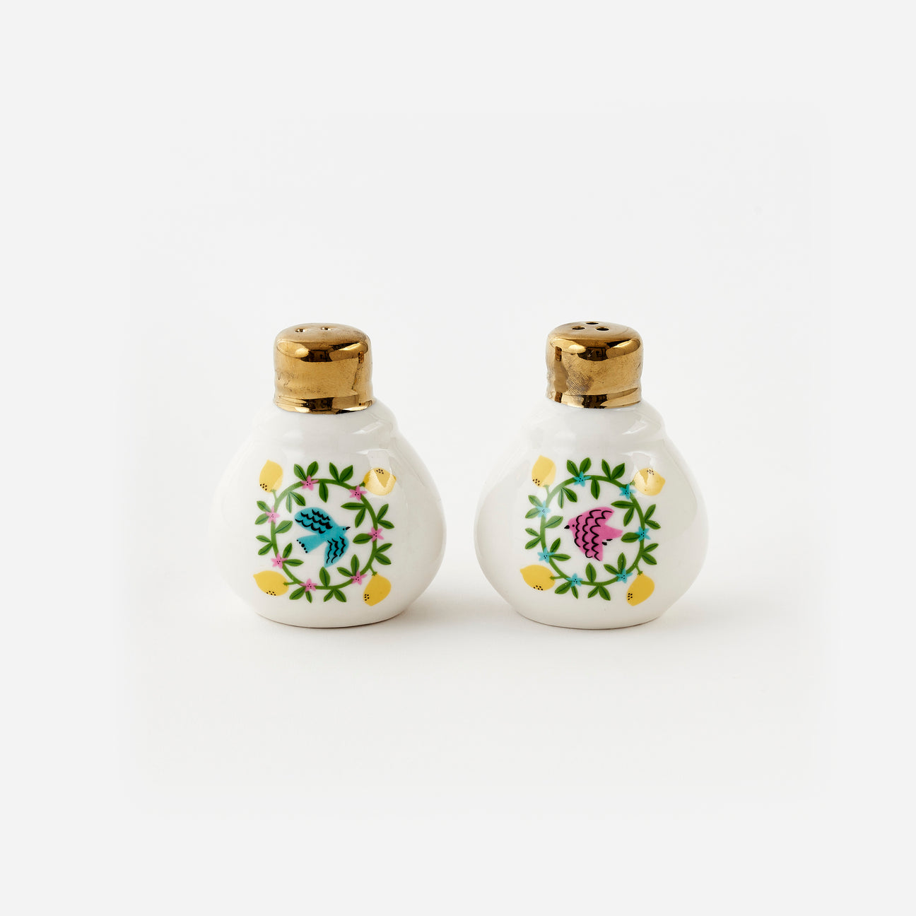 Bird / Wreath Salt & Pepper Shakers