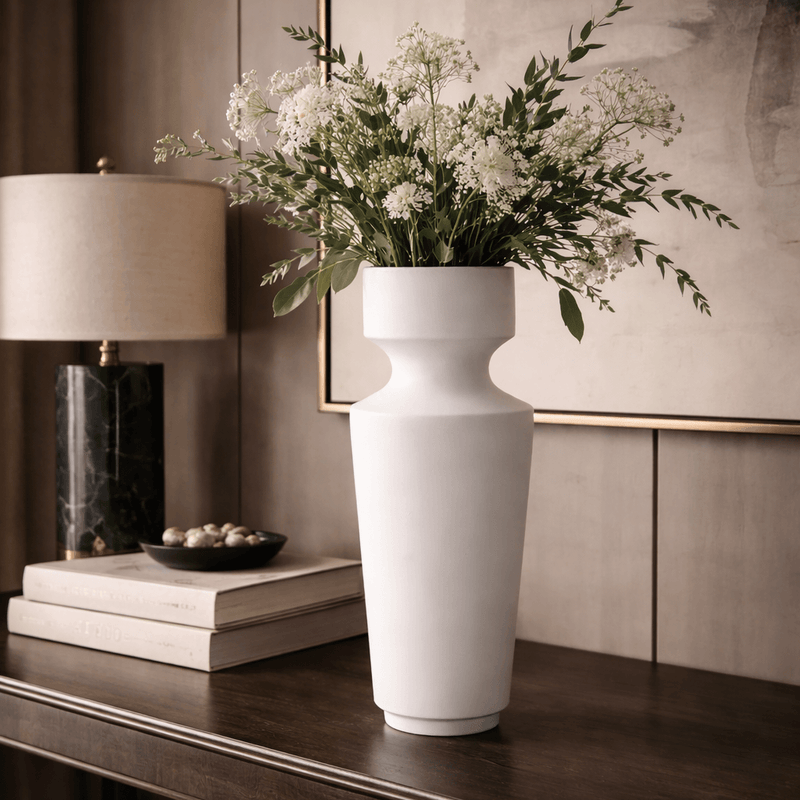 Ojai White Ceramic Vase