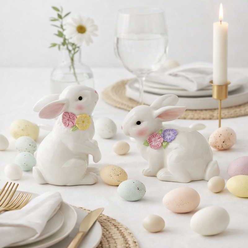 Bunny Figure - Set of 2 Assorted - Decorative Accessories by Carlyle Avenue