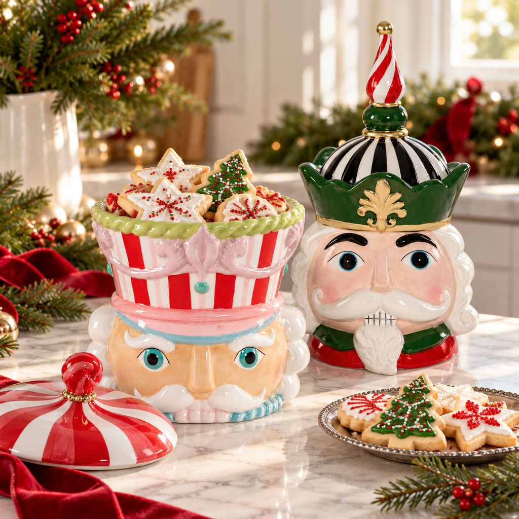 Nutcracker Ceramic Cookie Jar