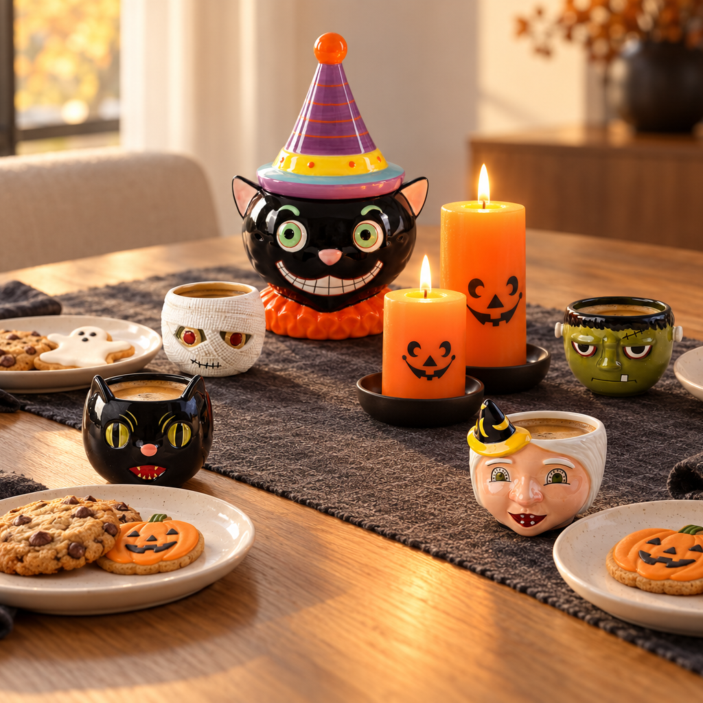 Halloween Mug, Set of 4 Assorted