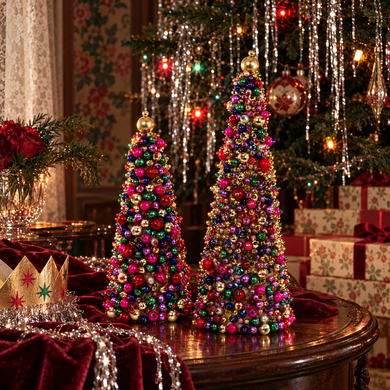 Beaded Tree , Set of 2