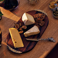 St. Anton Oval Wood Cheese & Charcuterie Board w/Pewter Cheese Knife