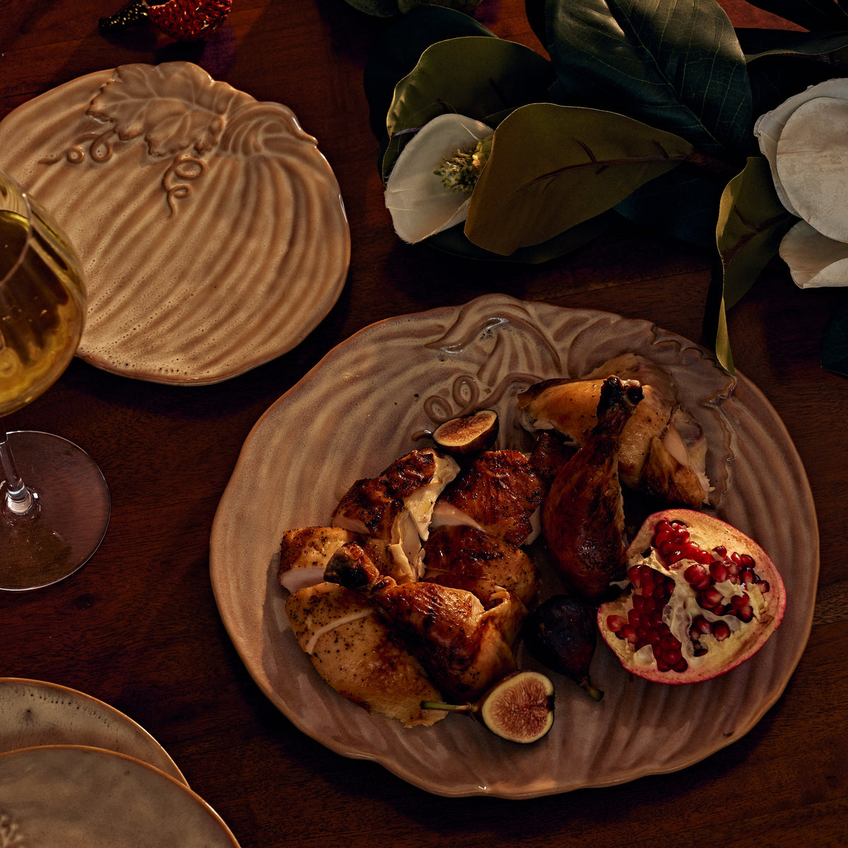 pumpkin plates with chicken