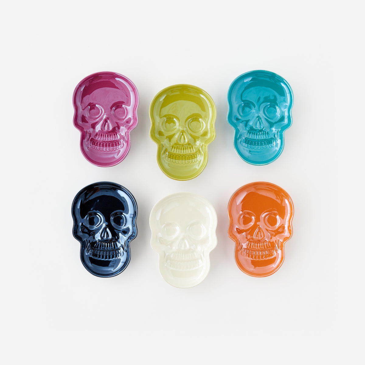 Skull Plate, Set of 6 Assorted