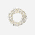 Lit Silver Curly Wreath with Adapter