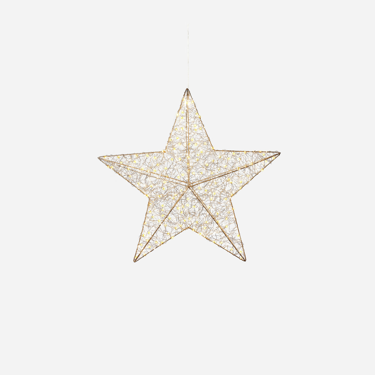 Wire Frame Lit Star with Adapter