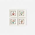 Gnome Scalloped Square Dish, Set of 4 Assorted