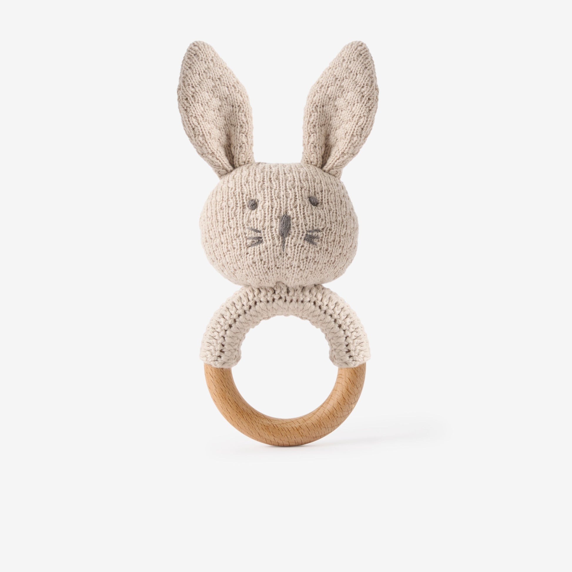 Knit Bunny Rattle - Taupe - Kids by Carlyle Avenue