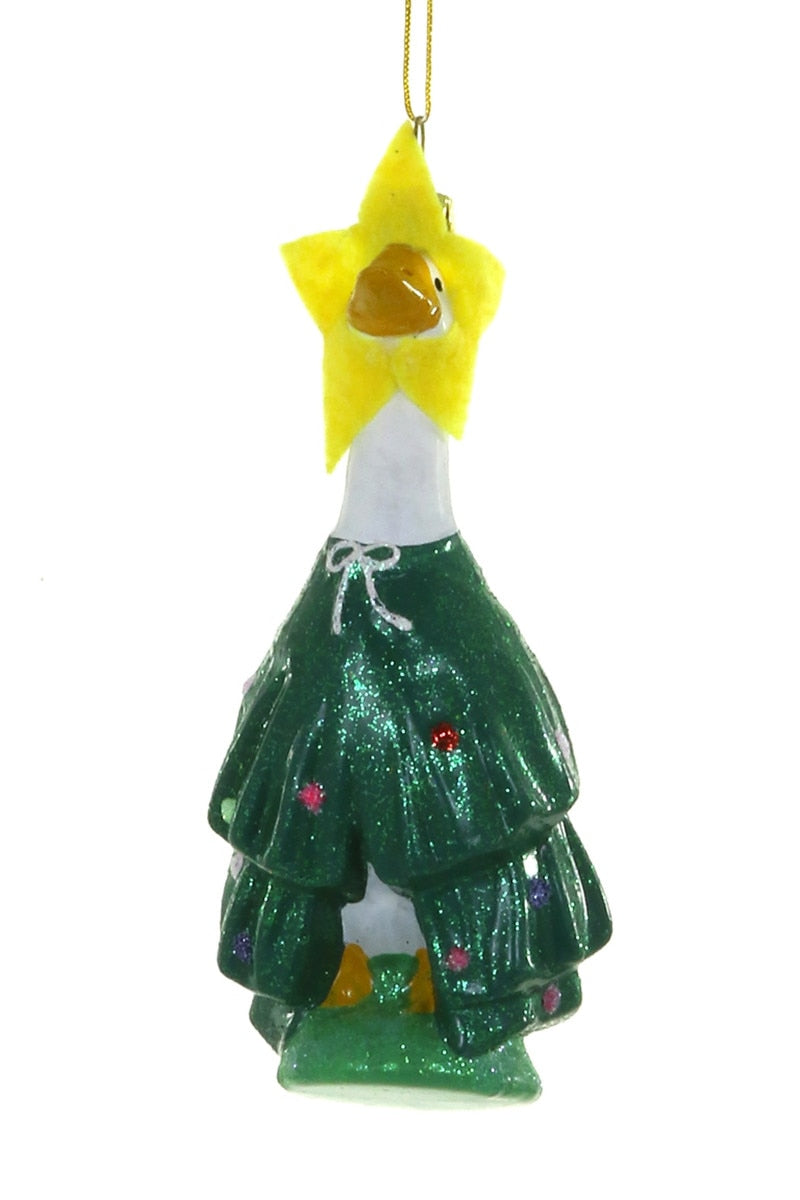 Porch Goose Christmas Tree Ornament