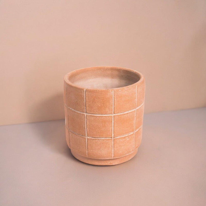 Grid Terracotta Planter - Pots & Planters by Carlyle Avenue