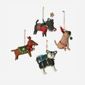 Christmas Dogs Ornament, Set of 4 Assorted