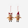 Gingerbread Ornament, Set of 4, 2 Assorted