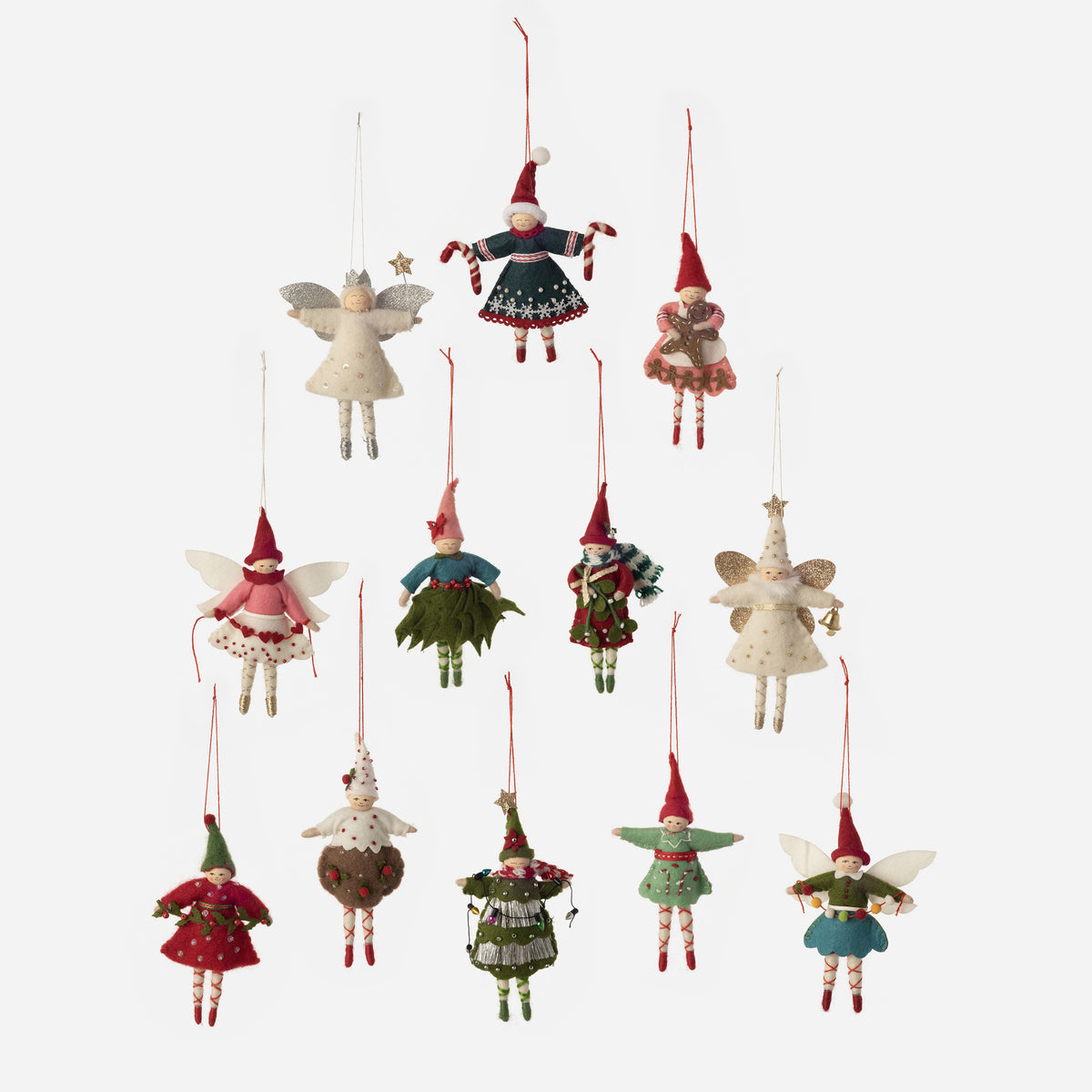 Pixie Ornament, Set of 12 Assorted