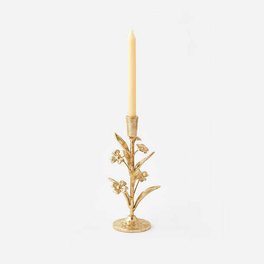 Gold Flower Taper Holder
