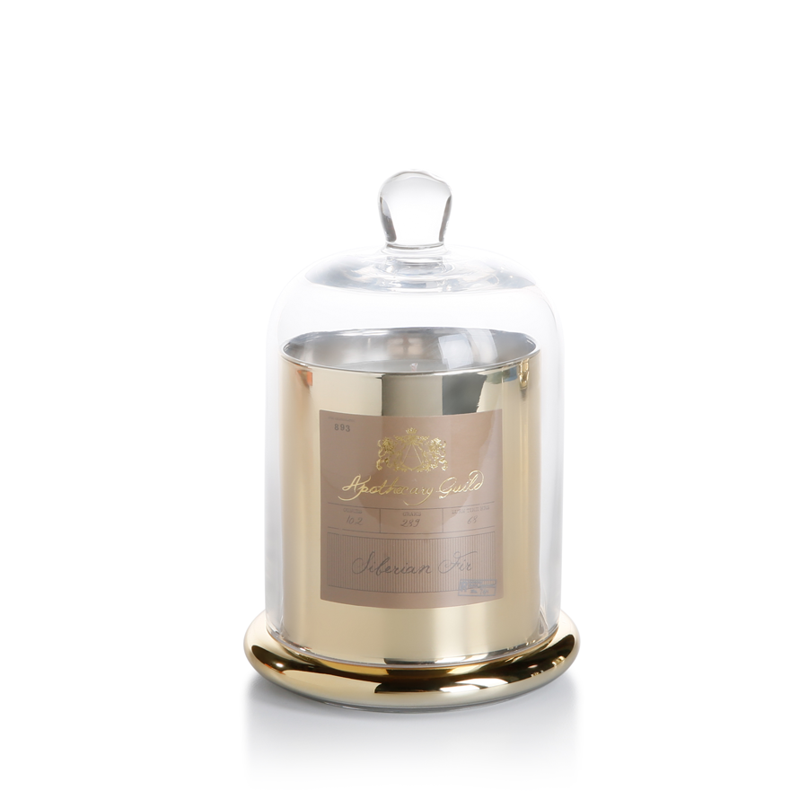 Apothecary Guild Domed Candle - Siberian Fir - Gold - Candles by Carlyle Avenue