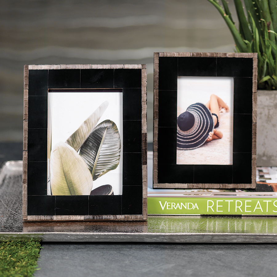 Palm Desert Chiseled Horn Photo Frame - Picture Frames by Carlyle Avenue