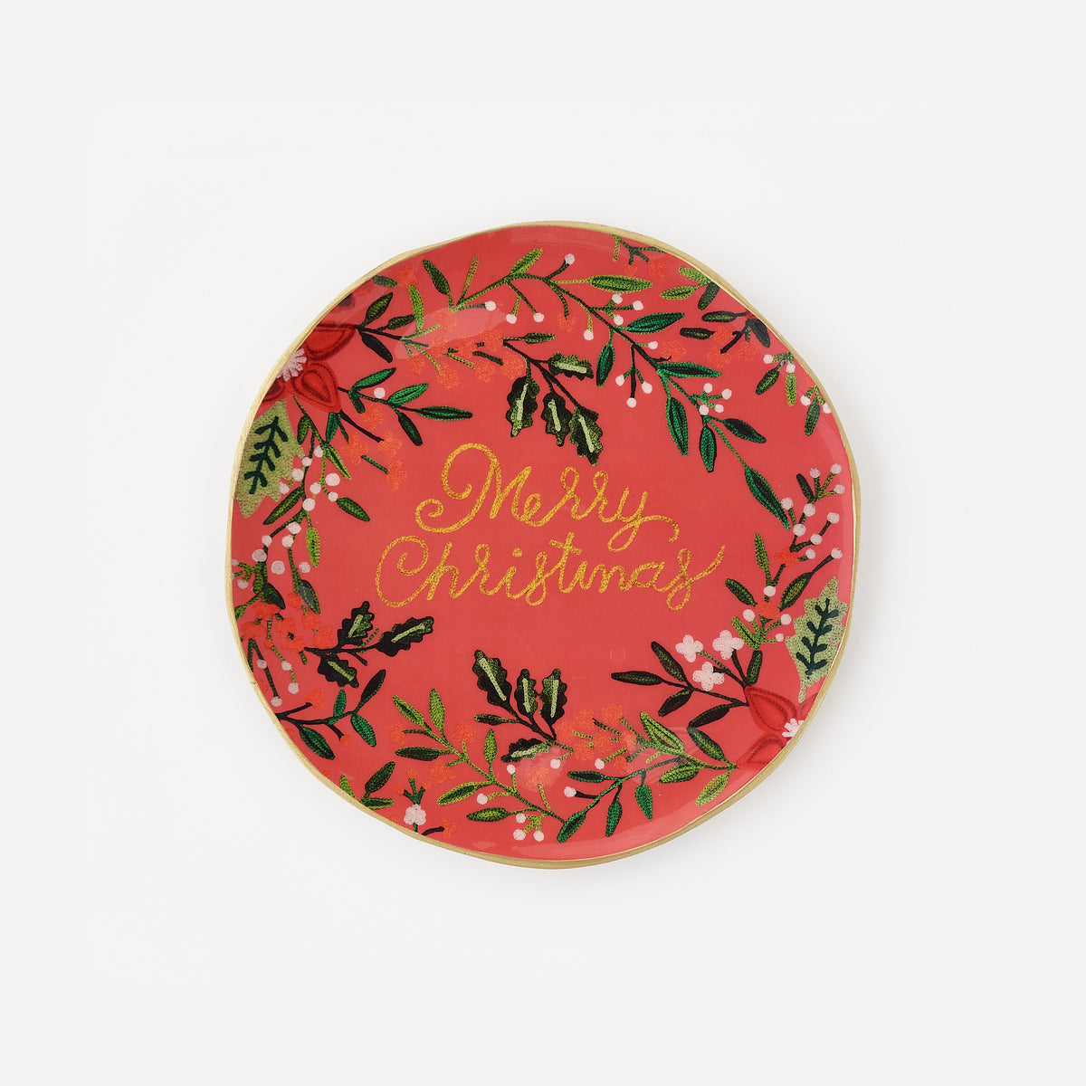 Merry Christmas Enameled Platter