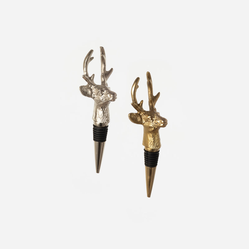Stag Head Bottle Stopper - Set of 4 Assorted