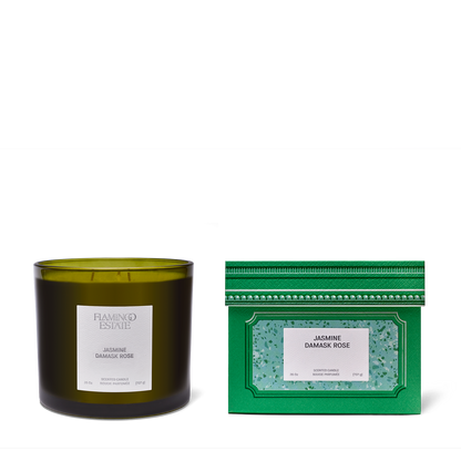 Jasmine Damask Rose Candle - 3-Wick