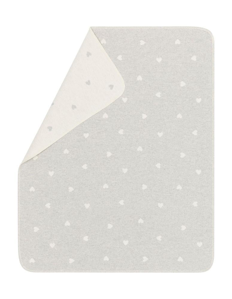 Baby Blanket - Grey Hearts - Baby Blanket by Carlyle Avenue