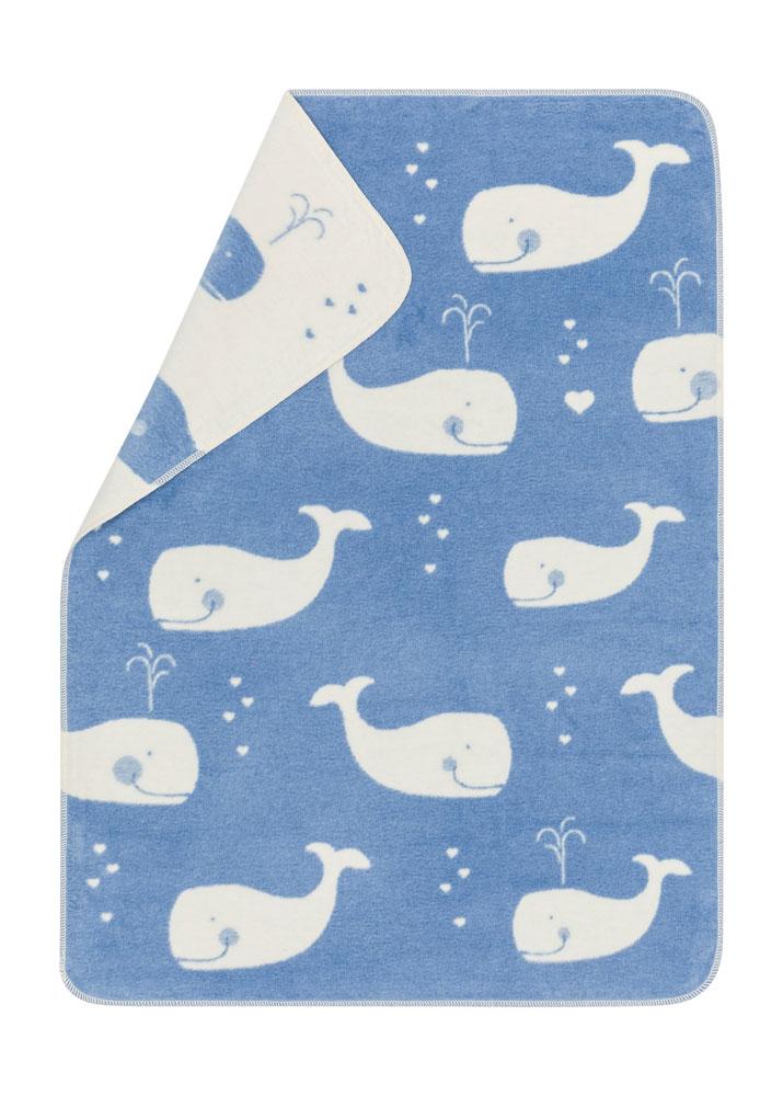 Baby Blanket - Blue Whales (Organic) - Baby Blanket by Carlyle Avenue