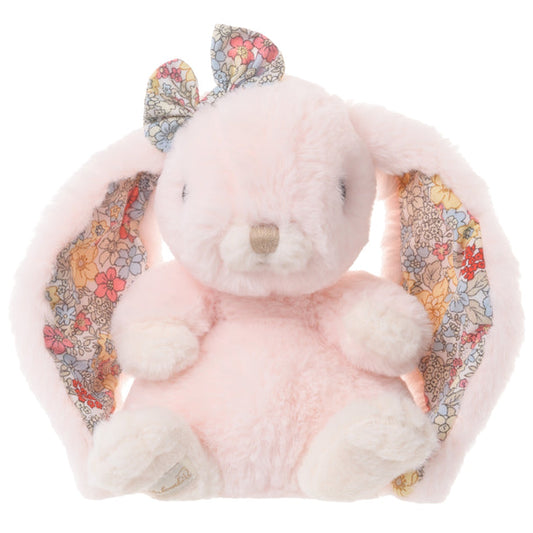 Antique Pink Bunny with Flowers - Stuffed Animals by Carlyle Avenue