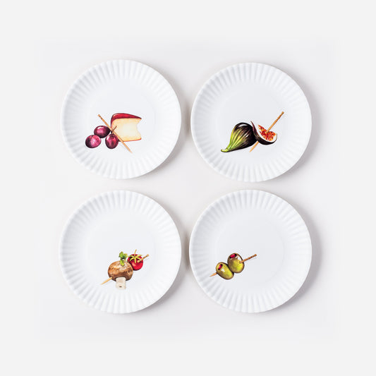 Hors D'Oeuvre "Paper" Plates - 4 Sets of 4 Assorted Plates