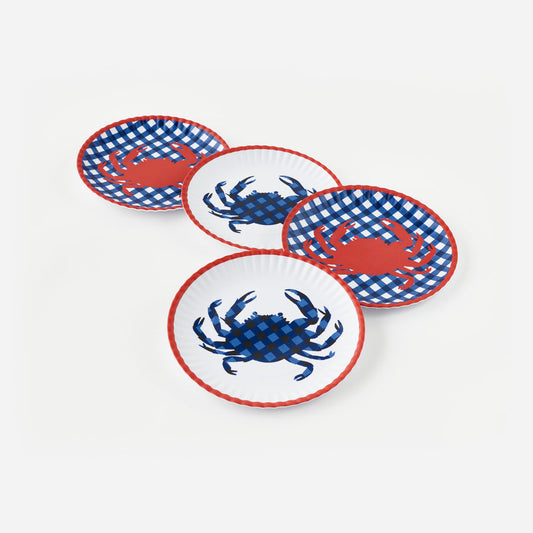 Crab "Paper" Plate - Set of 4 Assorted