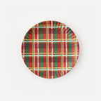 Plaid "Paper" Plate, Set of 4 Assorted Designs